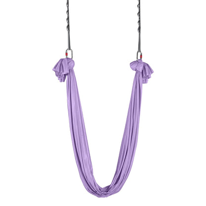 VEVOR Aerial Yoga Hammock & Swing, 4 m Length, Yoga Starter Kit with 100gsm Nylon Fabric, Full Rigging Hardware and Easy Set-up Guide, Antigravity Flying for All Levels Fitness Bodybuilding, Purple