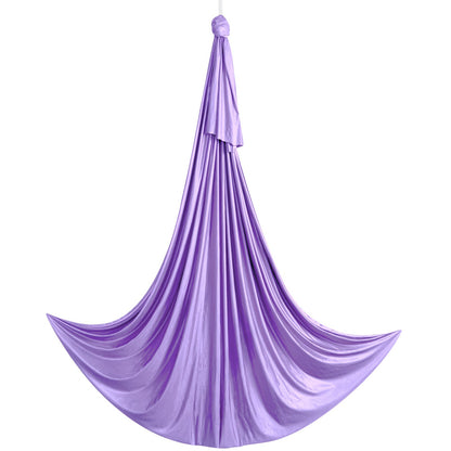 VEVOR Aerial Yoga Hammock & Swing, 4 m Length, Yoga Starter Kit with 100gsm Nylon Fabric, Full Rigging Hardware and Easy Set-up Guide, Antigravity Flying for All Levels Fitness Bodybuilding, Purple