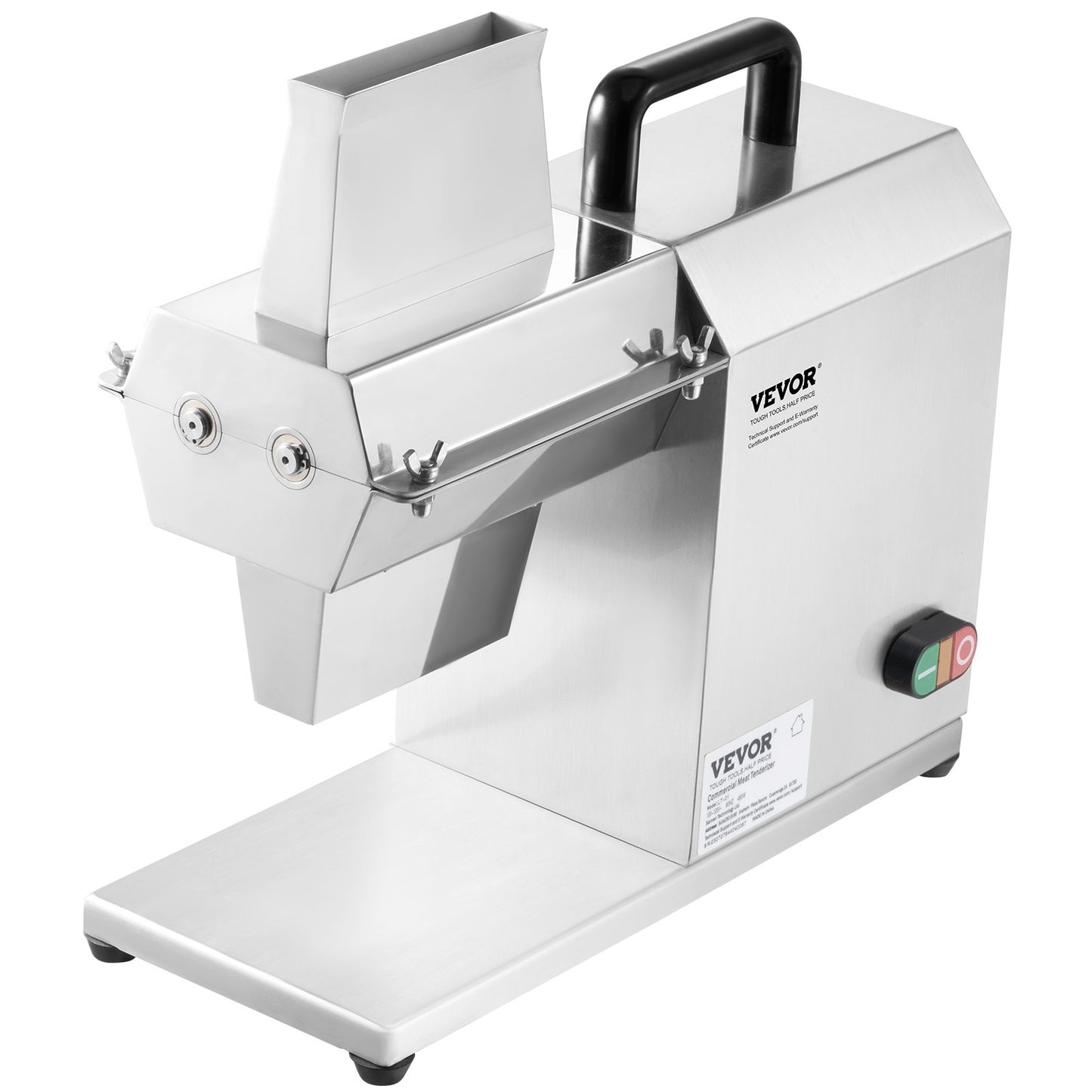 VEVOR Commercial Meat Tenderizer, Heavy Duty Stainless Steel Kitchen Tool with Handle, Meat Tong, and Cleaning Brush, 450W Electric Meat Tenderizer Machine for Beef, Turkey, Chicken, Pork, and Fish