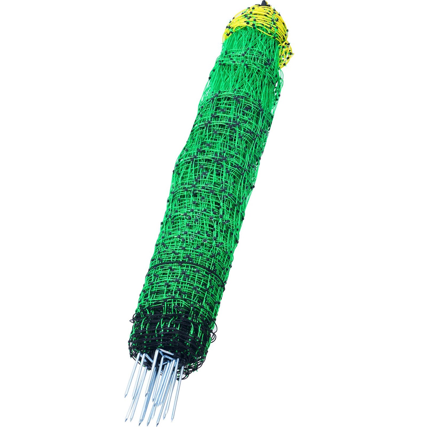 VEVOR Electric Fence Netting, 1.06 x 49.98 m, PE Net Fencing with Posts & Double-Spiked Stakes, Utility Portable Mesh for Goats, Sheep, Lambs, Deer, Hogs, Dogs, Used in Backyards, Farms, and Ranches