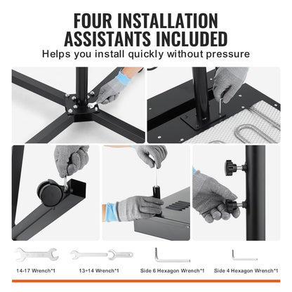 VEVOR Flash Dryer, 18 x 25 inch Flash Dryer for Screen Printing, High Power Silk Screen Printing Dryer with Height Adjustable Stand, 360° Rotation, X-Shaped Base, Steel T-Shirt Curing Machine