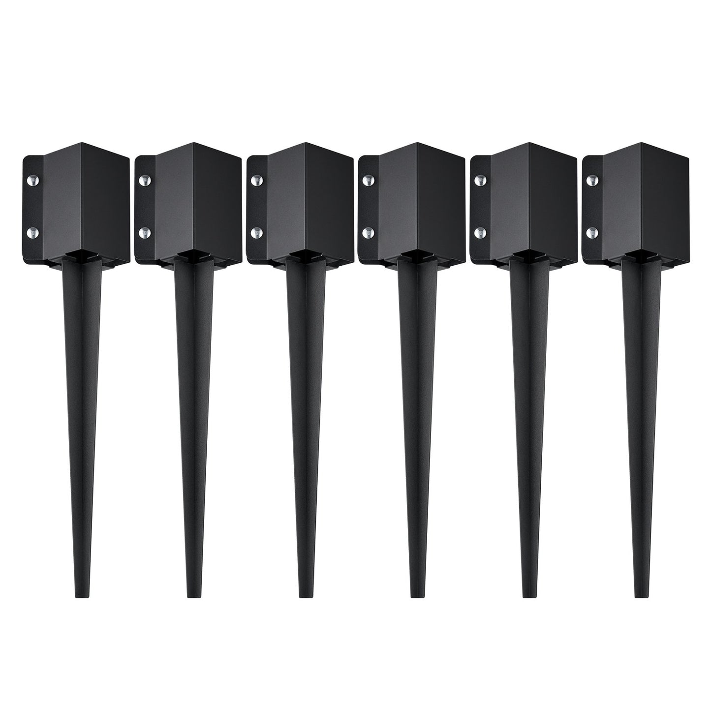VEVOR Fence Post Anchor Ground Spike 6 Pack 24 x 4 x 4 In Metal Fence Stakes
