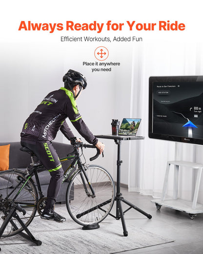 VEVOR Stationary Cycling Desk Bike Trainer Fitness Desk with Triangle Support