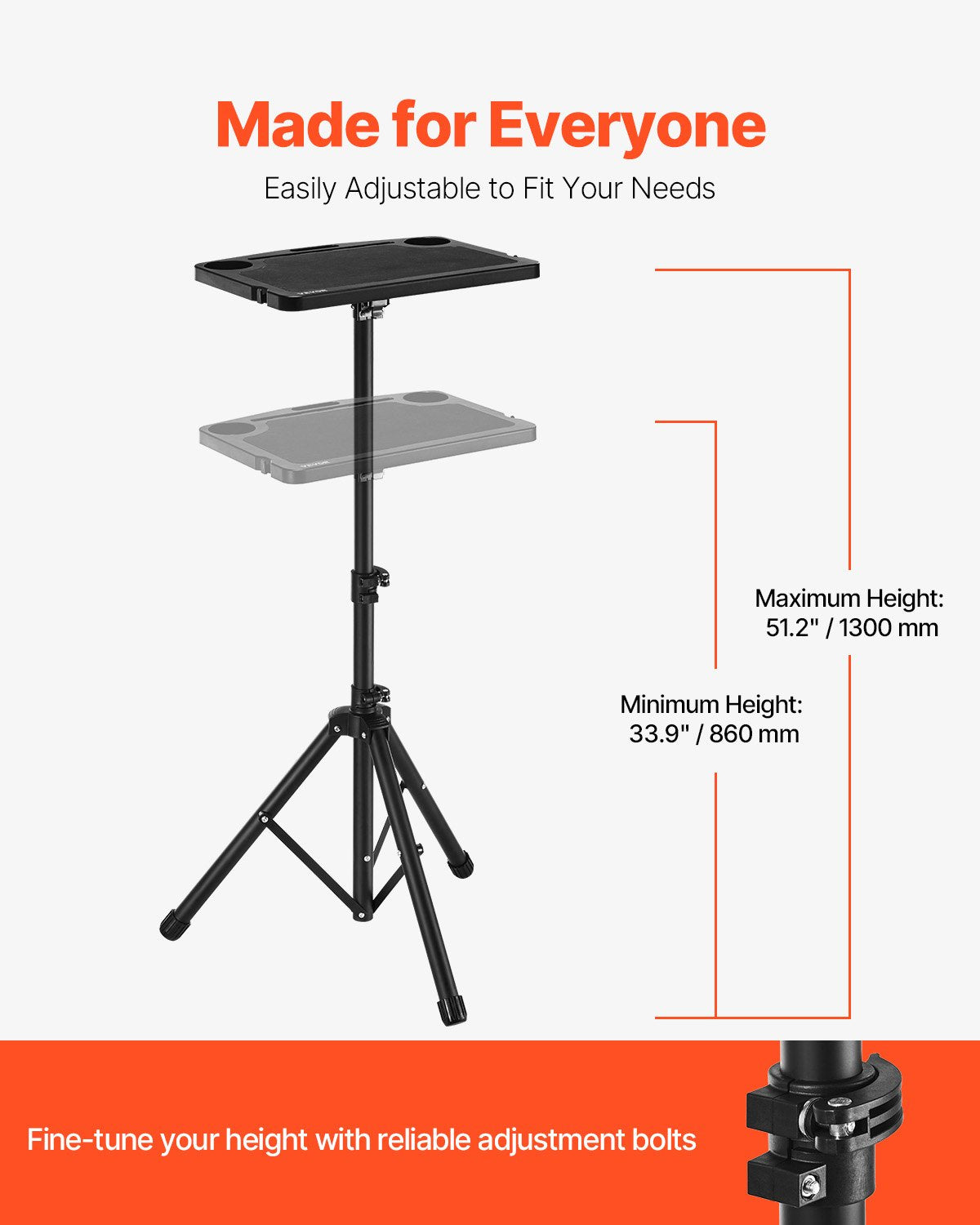 VEVOR Stationary Cycling Desk Bike Trainer Fitness Desk with Triangle Support