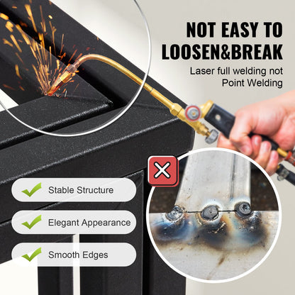 VEVOR Heavy Duty Dog Crate 38 in Metal Dog Kennel with Wheels and Removable Tray