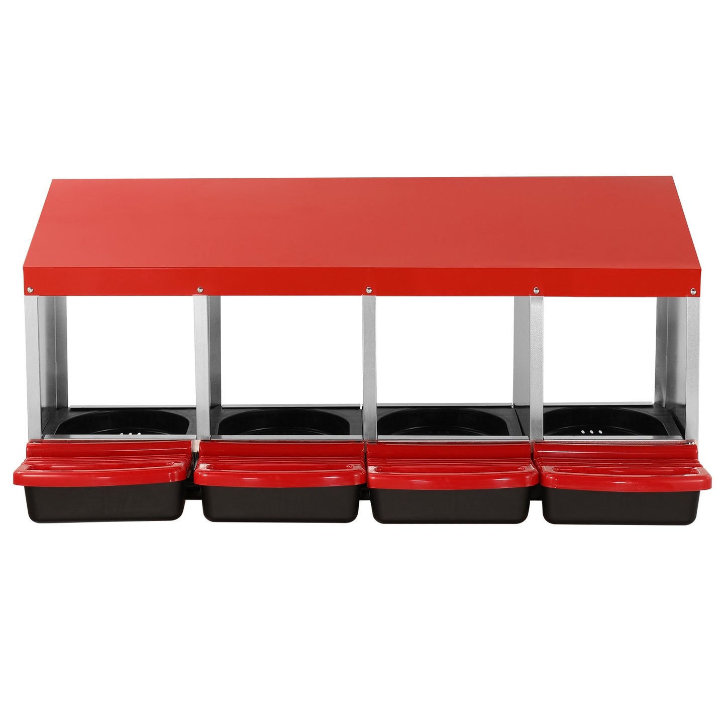 VEVOR 4-Compartment Chicken Nest Box Metal Box with Inclined Nesting Boxes