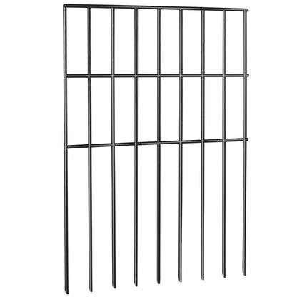 VEVOR Garden Fence, No Dig Fence 44(H)x33(L)cm Animal Barrier Fence, Underground Decorative Garden Fencing with 3.81 cm Spike Spacing, Metal Dog Fence for the Yard and Outdoor Patio, 28 Pack