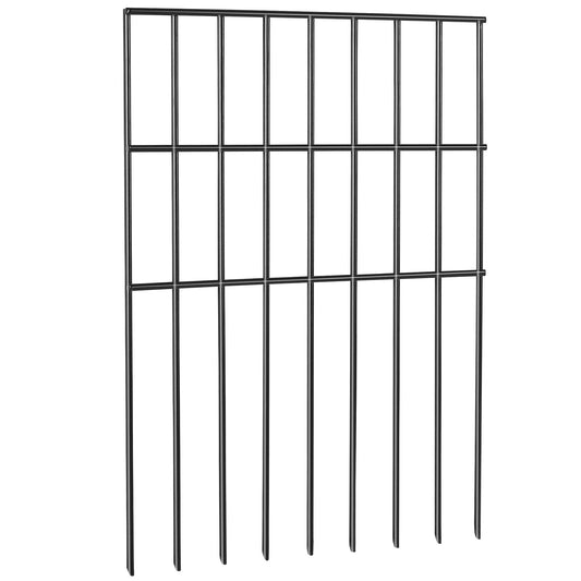 VEVOR Garden Fence, No Dig Fence 44(H)x33(L)cm Animal Barrier Fence, Underground Decorative Garden Fencing with 3.81 cm Spike Spacing, Metal Dog Fence for the Yard and Outdoor Patio, 28 Pack