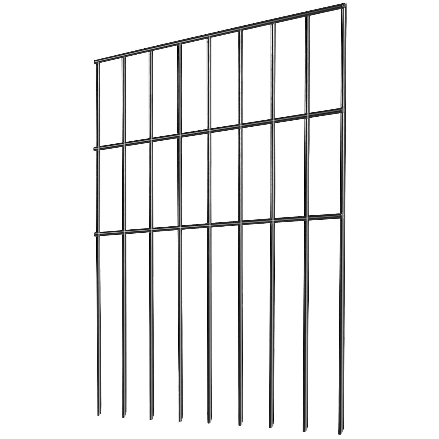 VEVOR Garden Fence, No Dig Fence 44(H)x33(L)cm Animal Barrier Fence, Underground Decorative Garden Fencing with 3.81 cm Spike Spacing, Metal Dog Fence for the Yard and Outdoor Patio, 28 Pack