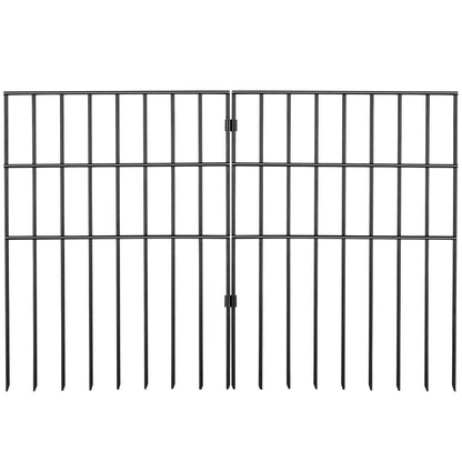 VEVOR Garden Fence, No Dig Fence 44(H)x33(L)cm Animal Barrier Fence, Underground Decorative Garden Fencing with 3.81 cm Spike Spacing, Metal Dog Fence for the Yard and Outdoor Patio, 28 Pack
