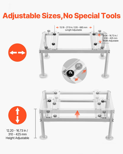 VEVOR Mini Split Ground Stand Adjustable for 9000-24000 BTU 200kg Load