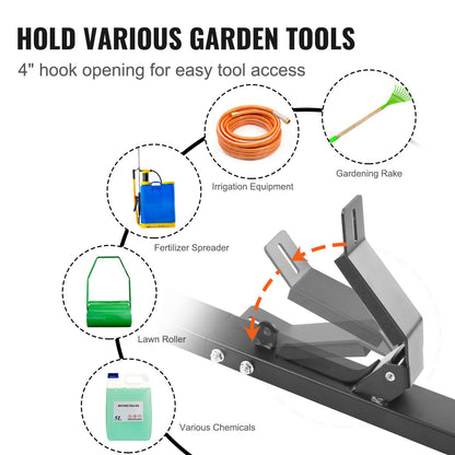 VEVOR 3-Place Weeder Trimmer Rack Holder for Open Landscape Trailer Lockable