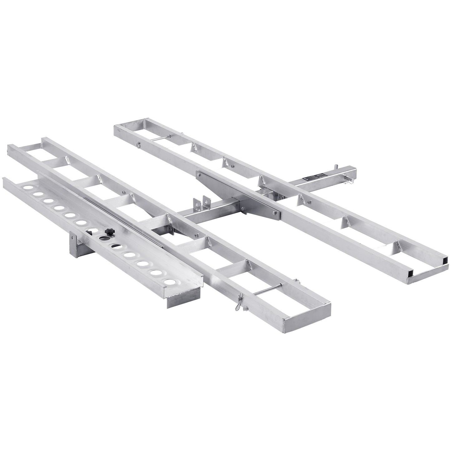 VEVOR Motorcycle Carrier, 2-Bike 272.15KGS Aluminum Motorcycle Carrier Hitch Mount, Loading Ramp, Scooter Dirt Bike Trailer Hauler, Ratchet Straps and Stabilizer, for Car, Truck with 2" Hitch Receiver