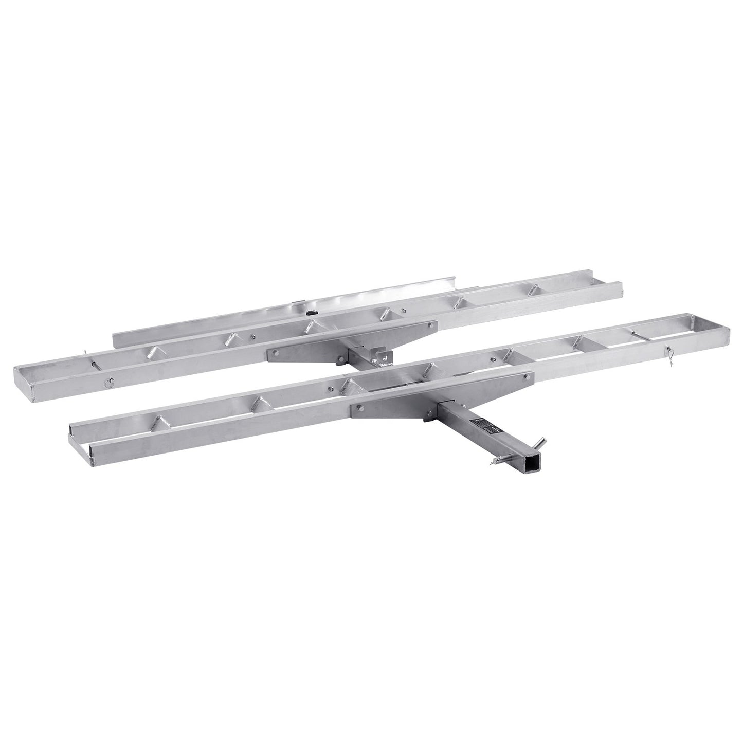 VEVOR Motorcycle Carrier, 2-Bike 272.15KGS Aluminum Motorcycle Carrier Hitch Mount, Loading Ramp, Scooter Dirt Bike Trailer Hauler, Ratchet Straps and Stabilizer, for Car, Truck with 2" Hitch Receiver