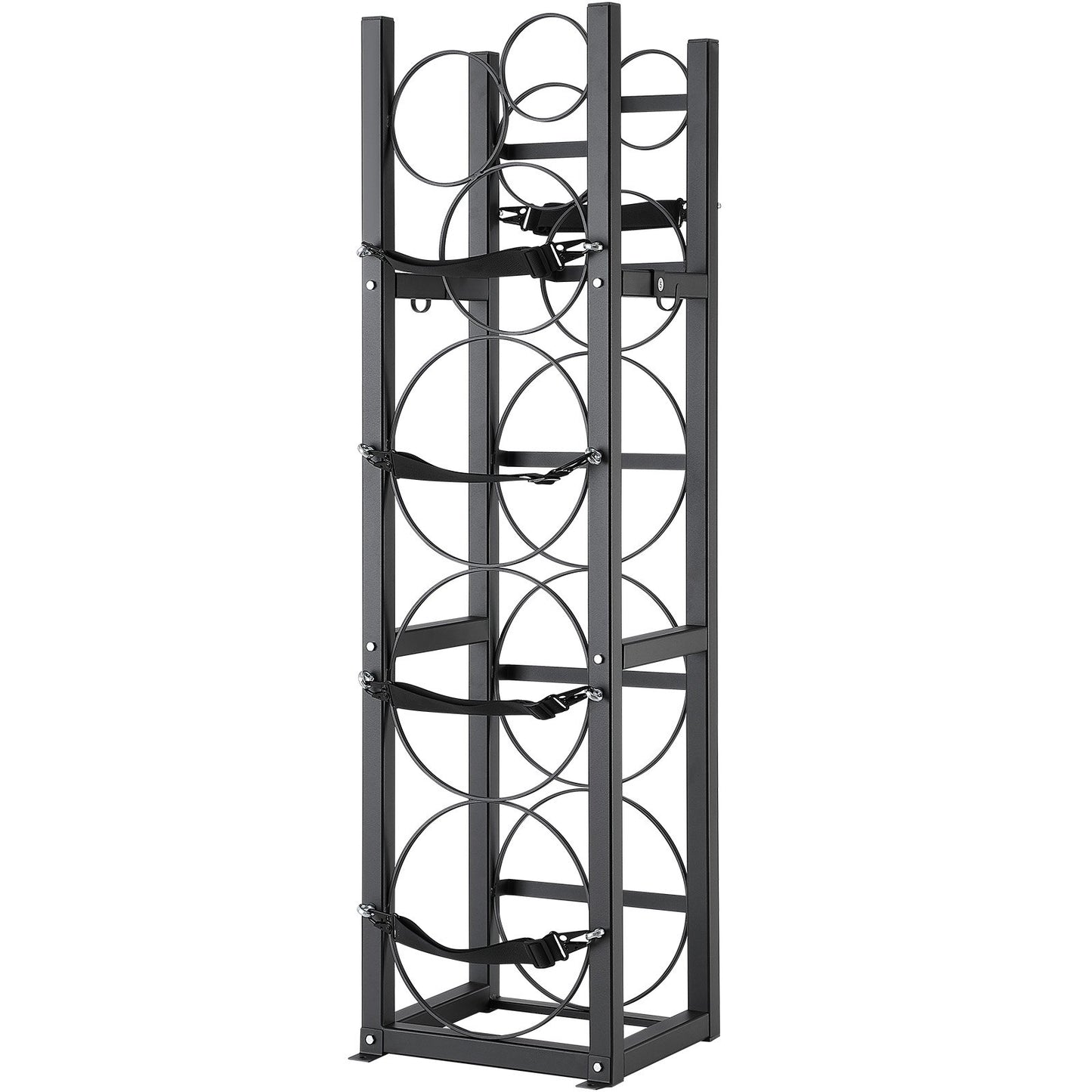 VEVOR Refrigerant Tank Rack, with 3 x 30lbs and Other 3 Small Bottle Tanks, Cylinder Tank Rack 12.79x12.99x47.12 in, Refrigerant Cylinder Rack and Holders for Freon, Gases, Oxygen, Nitrogen