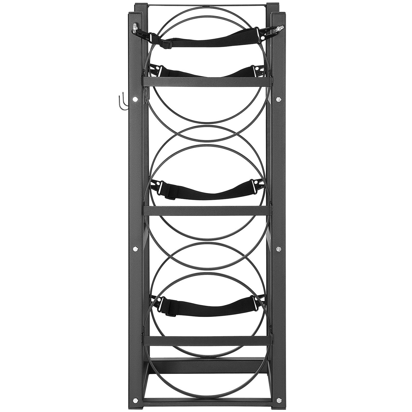 VEVOR Refrigerant Tank Rack, with 3 x 30lbs Bottle Tanks, Cylinder Tank Rack 12.79x12.99x33.07 in, Refrigerant Cylinder Rack Gas Cylinder Racks and Holders for Freon, Gases, Oxygen, Nitrogen