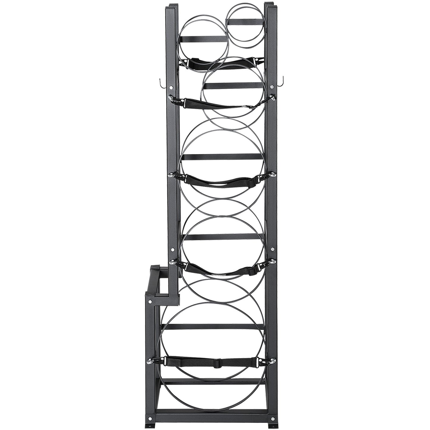 VEVOR Refrigerant Tank Rack, with 1 x 50lb, 2 x 30lb and Other 3 Small Bottle Tanks, Cylinder Tank Rack 15.55x12.99x49.8 in, Refrigerant Cylinder Rack and Holders for Freon, Gases, Oxygen, Nitrogen