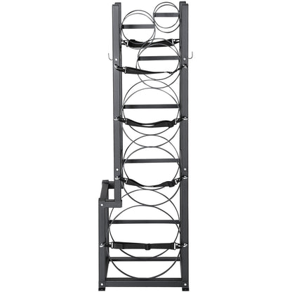 VEVOR Refrigerant Tank Rack, with 1 x 50lb, 2 x 30lb and Other 3 Small Bottle Tanks, Cylinder Tank Rack 15.55x12.99x49.8 in, Refrigerant Cylinder Rack and Holders for Freon, Gases, Oxygen, Nitrogen