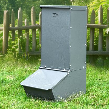 VEVOR Hog Feeder 2.2 Bushel Metal Double Door Pig Feeder Feeding up to 5 Hogs