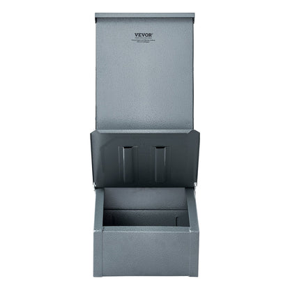 VEVOR Hog Feeder 2.2 Bushel Metal Double Door Pig Feeder Feeding up to 5 Hogs