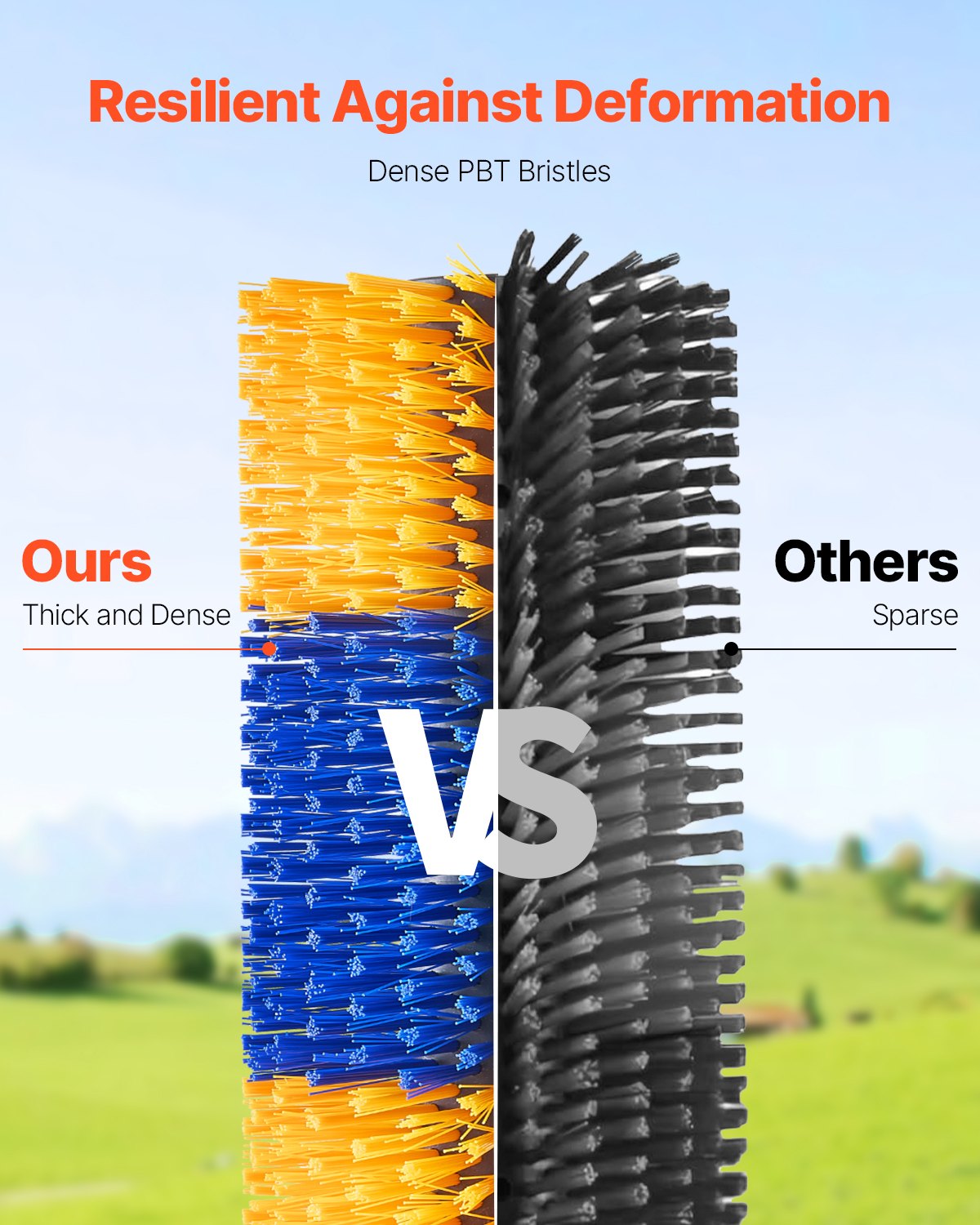 VEVOR Livestock Scratching Brush 2Pcs Itch Relief Horse Scratcher Brush 17.1 in