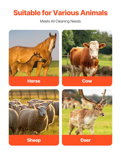 VEVOR Livestock Scratching Brush 2Pcs Itch Relief Horse Scratcher Brush 17.1 in