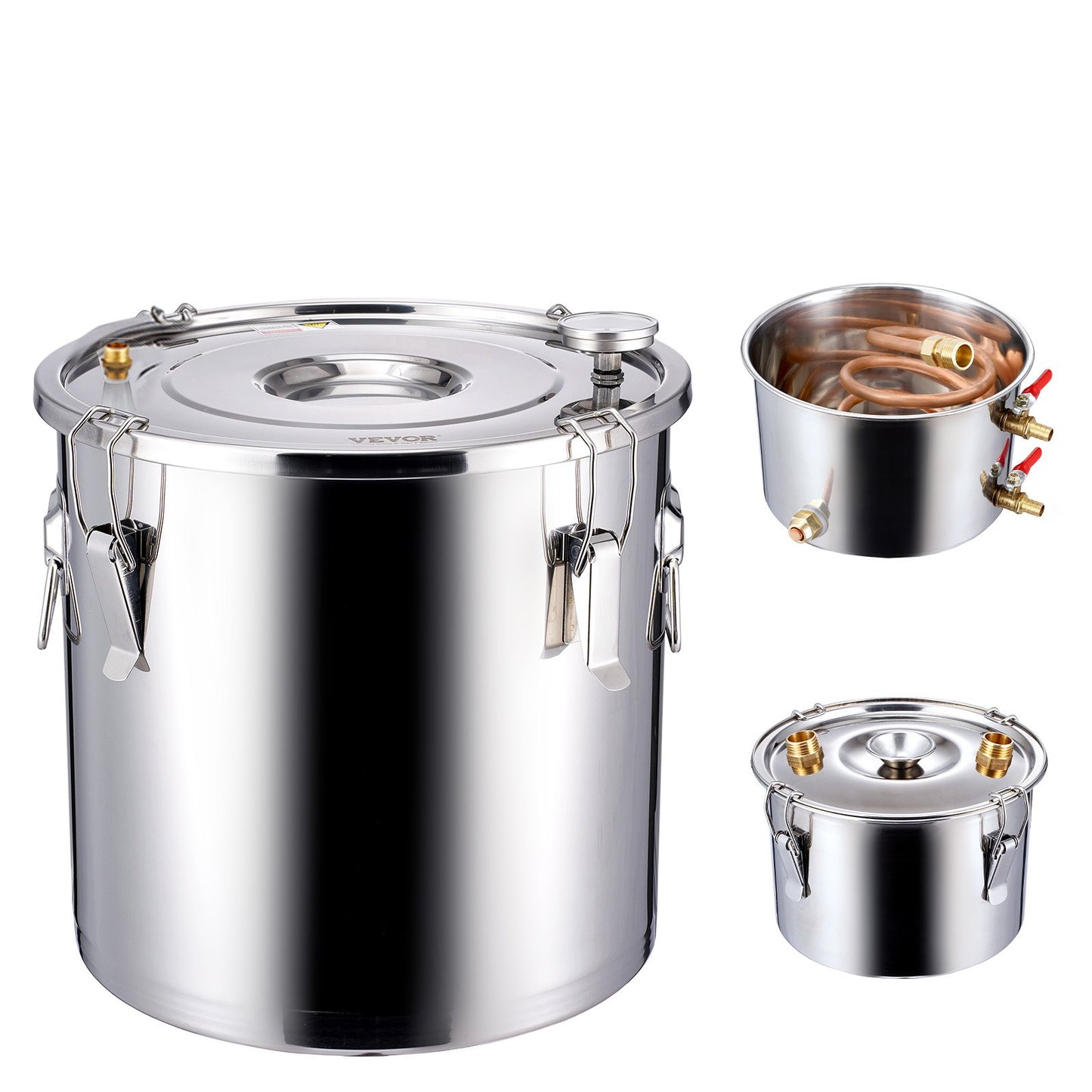 VEVOR Moonshine Still Water Alcohol Distiller 8Gal w/Thumper Keg & 8W Water Pump