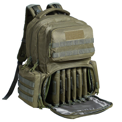 VEVOR Tactical Range Backpack for 6 Pistols Gun Backpack Green