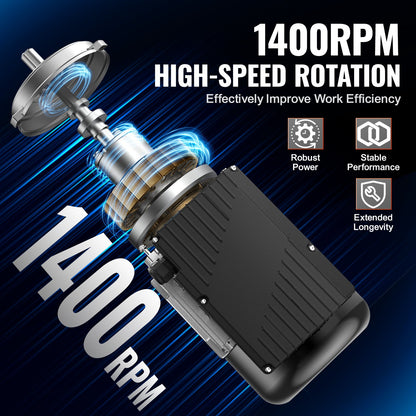 VEVOR 0.75KW Electric Motor 1400 rpm, AC 220~240V 5.45A, 80, B3 Frame, Air Compressor Motor Single Phase, 19mm Keyed Shaft, CW/CCW Rotation for Agricultural Machinery and General Equipment