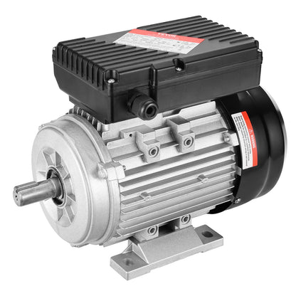 VEVOR 0.75KW Electric Motor 1400 rpm, AC 220~240V 5.45A, 80, B3 Frame, Air Compressor Motor Single Phase, 19mm Keyed Shaft, CW/CCW Rotation for Agricultural Machinery and General Equipment