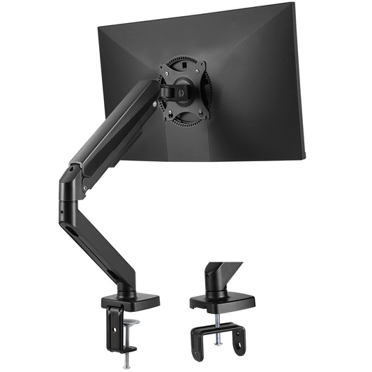 VEVOR Single Monitor Mount, Supports 13"-32", 330-813 mm Screen, Fully Adjustable Gas Spring Monitor Arm, Hold up to 9.1 kg, Computer Monitor Stand Holder with C-Clamp/Grommet Mounting Base, VESA Mount Bracket