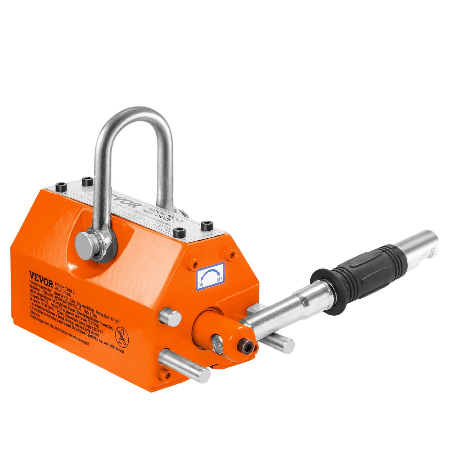 VEVOR Magnetic Lifter, 1000kg Pulling Capacity, 2.5 Safety Factor, Neodymium & Steel, Lifting Magnet with Release, Permanent Lift Magnets, Heavy Duty Magnet for Hoist, Shop Crane, Block, Board