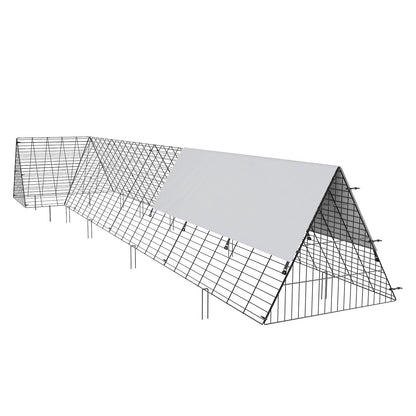VEVOR Chicken Tunnels, 400x100x61.5 cm(LxWxH) Chicken Tunnels for Yard, Portable Chicken Tunnels for Outside with Corner Frames, Chicken Coop Run, Suitable for Chickens, Ducks, Rabbits
