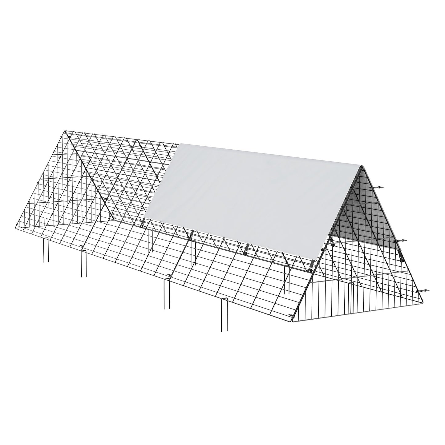 VEVOR Chicken Tunnels, 300 x 71 x 61.5cm (LxWxH) Chicken Tunnels for Yard, Portable Chicken Tunnels for Outside Easy Installation, Chicken Coop Run, Suitable for Chickens, Ducks, Rabbits