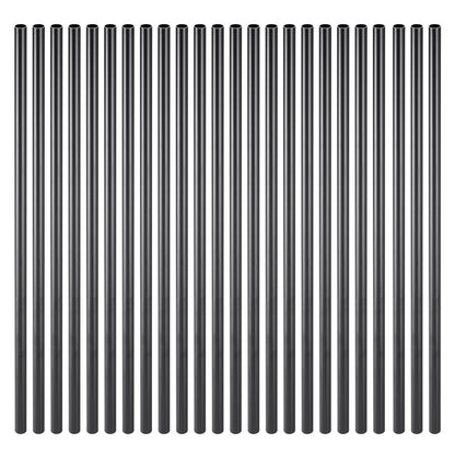 VEVOR Staircase Balusters 101 Pack, 660 mm Aluminum Stair Balusters, 19 mm Water-Proof Round Metal Spindle Railing, Hollow Deck Railing with Rail Caps & Screws for Stairs, Porch, Patio, Matte Black