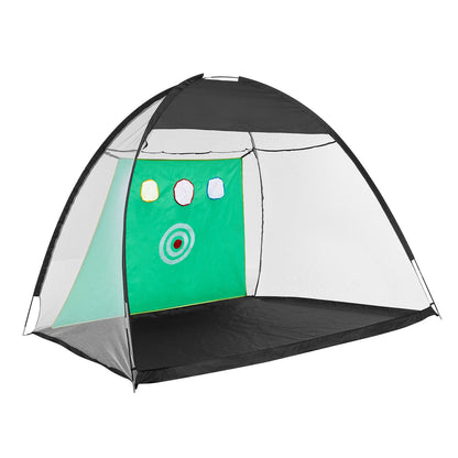 VEVOR Golf Net, 10x7ft All in 1 Practice Net, Indoor Outdoor Home Golf Swing Training, Golf Hitting Aid Net with Target/Turf Mats/Balls/Tee/Golf Club/Bag, for Backyard Driving Chipping, Gift for Men