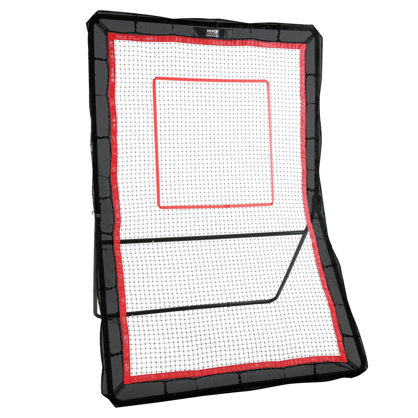 VEVOR Lacrosse Rebounder for Backyard, 5x7 Ft Volleyball Bounce Back Net, Pitchback Throwback Baseball Softball Return Training Screen, Adjustable Angle Shooting Practice Training Wall with Target