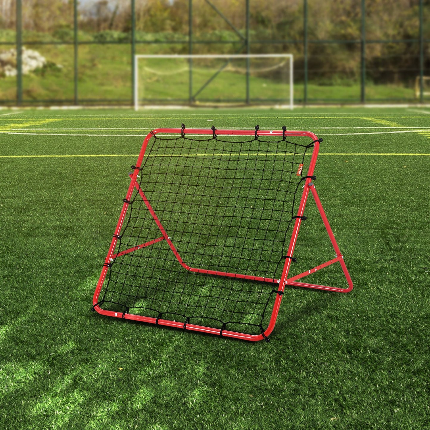 VEVOR Soccer Rebounder Rebound Net, Kick-Back 100x100 cm, Portable Football Training Gifts, Fully Adjustable Angles Goal Net, Aids & Equipment for Kids Teens & All Ages, Easy Set Up & Perfect Storage