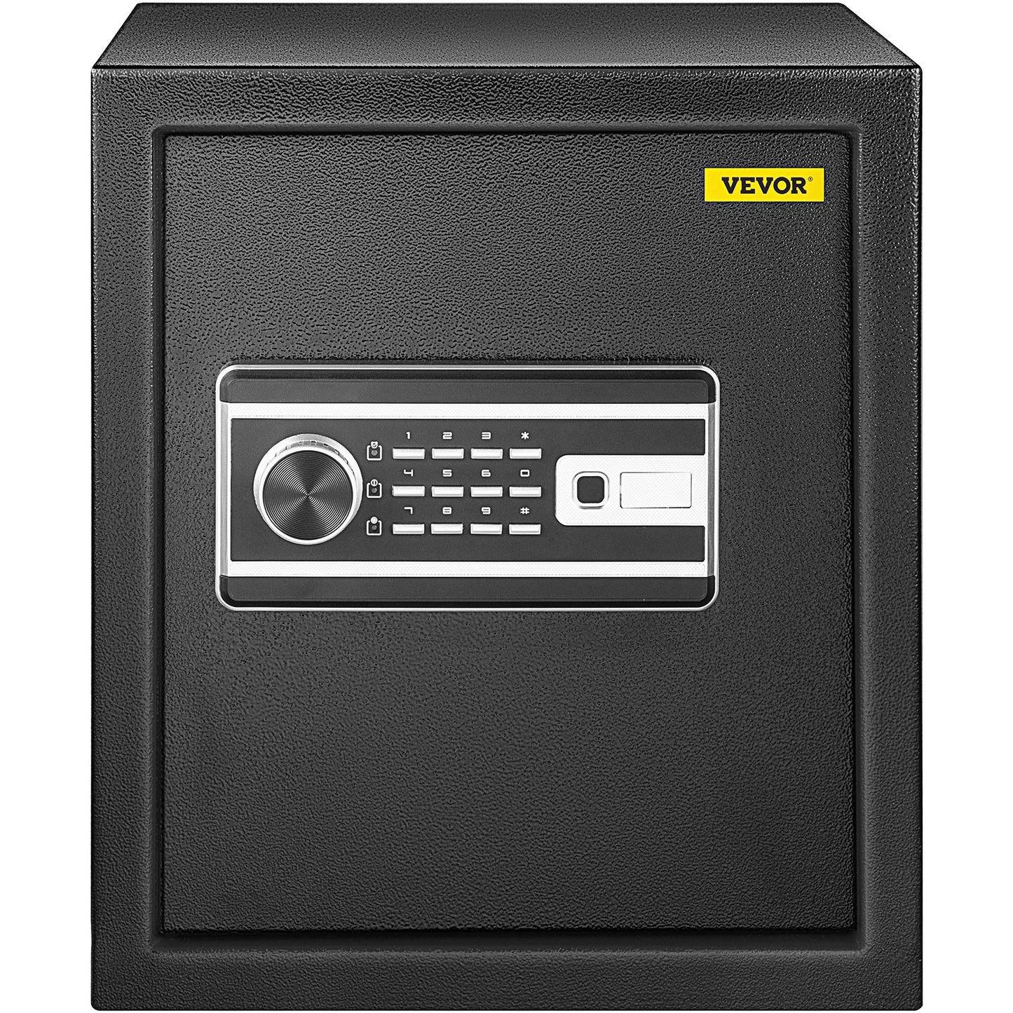 VEVOR Safe Box, 1.7 CU.FT Fingerprint Safe Box for Money with 2 Keys & Digital Keypad, Q235 Steel Safe Box for Storing Cash, Jewelry, Pistols, Documents, Watches in Home & Office & Hotel