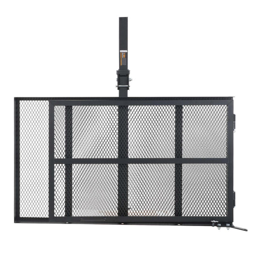 VEVOR Hitch Mount Wheelchair Carrier 45.3" x 25.6", 500LBS Mobility Scooter Carrier with Folding Ramp, Iron Trailer Hitch Rack Basket with Stabilizer, Straps, Fit 2" Hitch Receiver for SUV Van Car