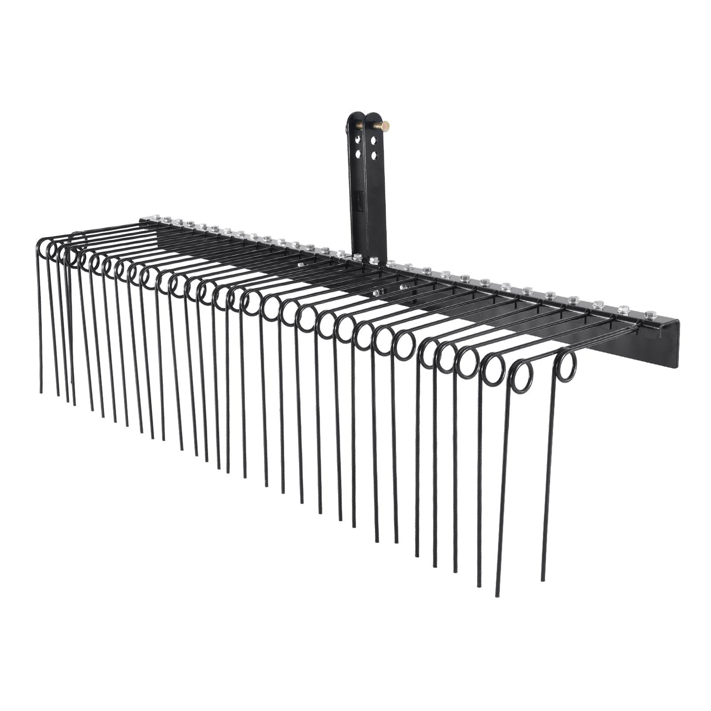 VEVOR Tow Behind Landscape Rake, 1.8m Tow Dethatcher with 32 Steel Tines, Lawn Dethatcher Rake Attaches to Category 1, 3 Point Hitch for Tractor, for Leaves, Pine Needles, Straw, and Grass