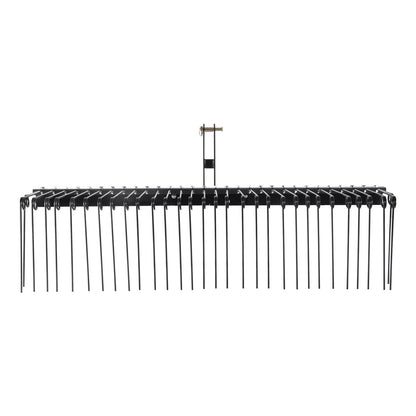 VEVOR Tow Behind Landscape Rake, 1.8m Tow Dethatcher with 32 Steel Tines, Lawn Dethatcher Rake Attaches to Category 1, 3 Point Hitch for Tractor, for Leaves, Pine Needles, Straw, and Grass
