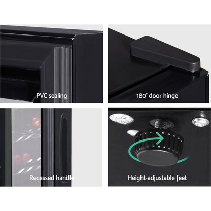 Devanti Wine Fridge Cooler 12 Bottles